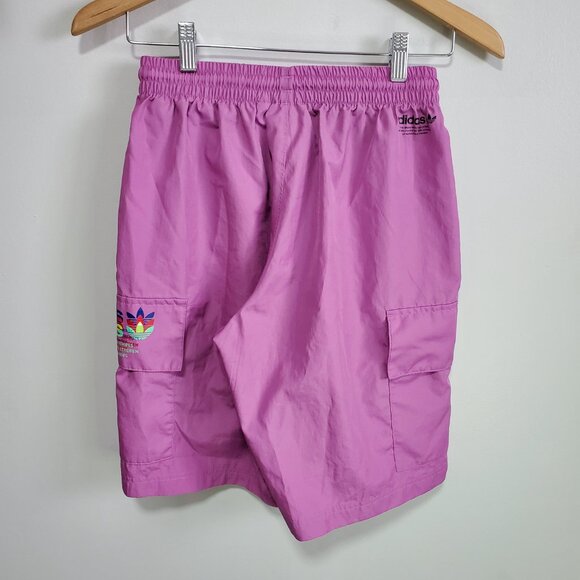 ADIDAS Hyperreal Cargo 9.5" Shorts Pull-On Utility Semi Pulse Lilac Men's Small - Picture 6 of 15